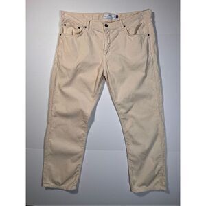 Peter Manning NYC 5Pocket Ivory Cream 100% Cotton Corduroy Pants 36 W x 26 L EUC